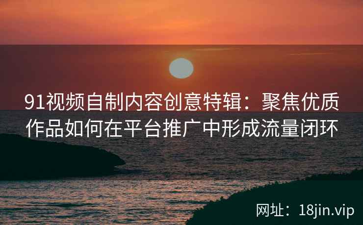 91视频自制内容创意特辑：聚焦优质作品如何在平台推广中形成流量闭环